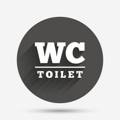 WC Toilet sign icon. Restroom symbol.