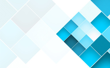 Abstract square blue background. Vector Illustration