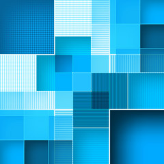 Abstract square blue background. Vector