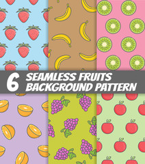 seamless fruits background pattern