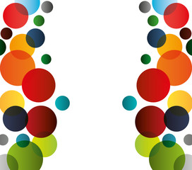 flat colored circle pattern design vector illustration