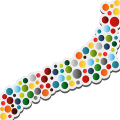 flat colored circle pattern design vector illustration