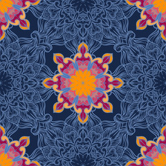 Seamless pattern with floral ornament