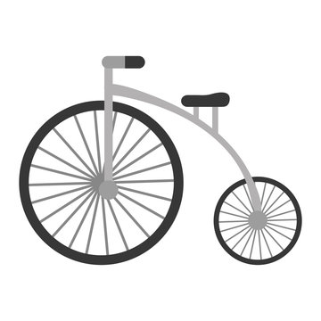 flat design retro bicycle icon vector illustration