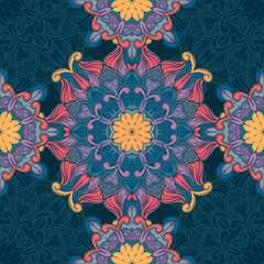 Seamless pattern with floral ornament
