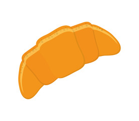 flat design single croissant icon vector illustration