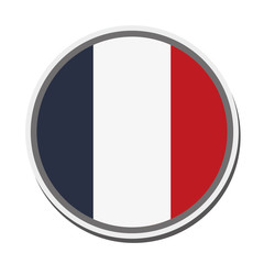 flat design french emblem icon vector illustration