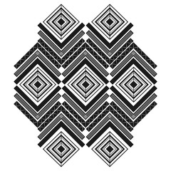 flat design tribal geometric pattern icon vector illustration