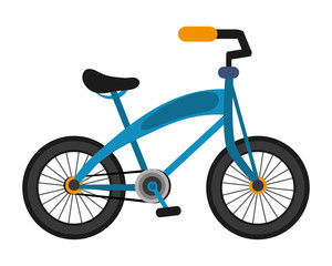 Obraz premium flat design single blue bike icon vector illustration