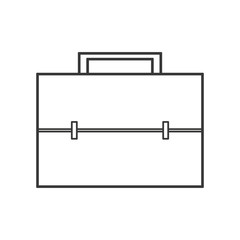 flat design business briefcase icon vector illustration