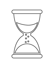 flat design single hourglass icon vector illustration