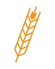 flat design wheat ear icon vector illustration