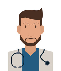 flat design doctor or medic icon vector illustration