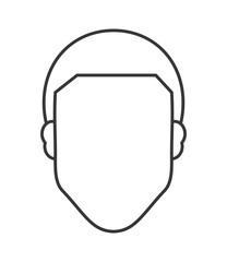 flat design faceless man icon vector illustration