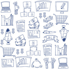 Business hand draw doodles
