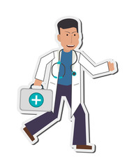 flat design doctor or medic icon vector illustration