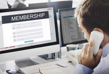Fototapeta na wymiar Membership Registration Follow Concept