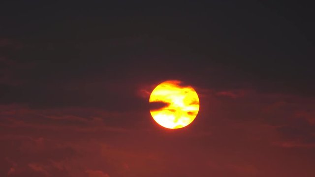 4K・日没の太陽アップ・タイムラプス_3-496