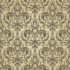Wallpaper in the style of Baroque. Pattern design, decorative retro decor, vector illustration.
