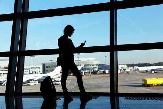 businesswoman at the airport