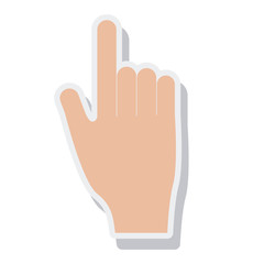 Obraz premium hand human isolated icon vector illustration design