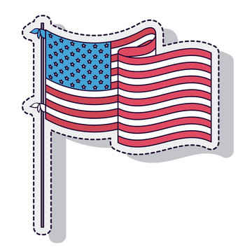 usa flag isolated icon vector illustration design