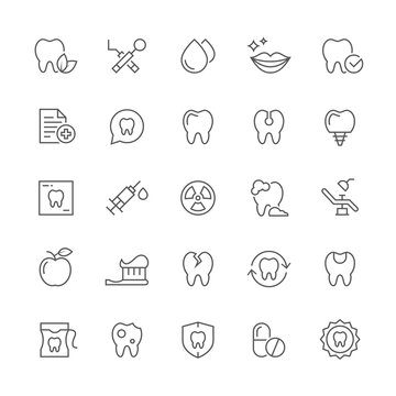 Dental icons.