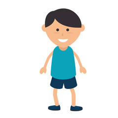 boy smiling smile human cartoon male child kid vector illustration isolated