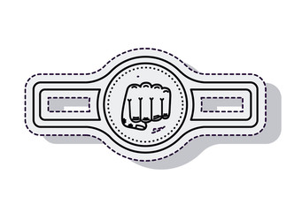 belt boxing isolated icon vector illustration design