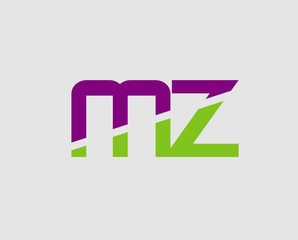 Letter m and z logo vector
