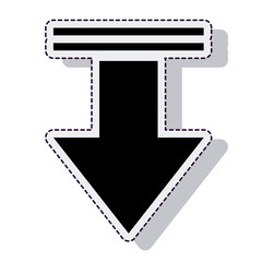 arrow download isolated icon vector illustration design