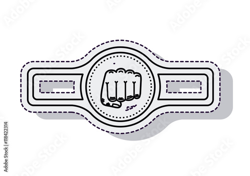 "belt boxing isolated icon vector illustration design" Stock image and