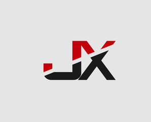 Abstract letterJX logo design template. Vector letter logo 
