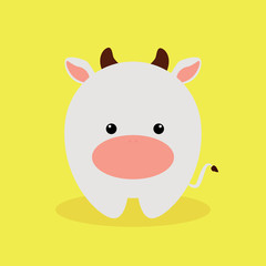Fototapeta premium Cute Cartoon cow