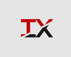 Abstract letter iX logo design template. Vector letter logo 
