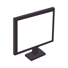 monitor pc computer screen device technology computer vector illustration isolated