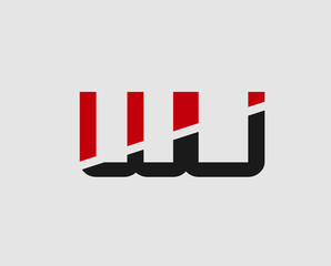Fototapeta premium WU initial company group logo 