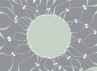 Bow tie lines with a space in the middle; frame and background illustration design in blue tone