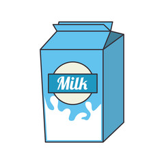 milk box carton drink beverage package food vector illustration isolated