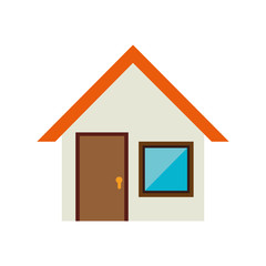 house home window property traditional classic door roof vector  isolated illustration