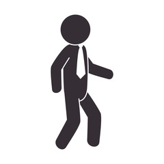 man guy boy person body pictogram human tie suit icon vector  illustration isolated