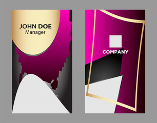 Modern, simple & luxury standard business card design with sharp corners
