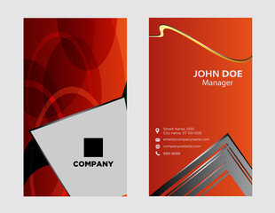 Fototapeta premium Business card template, vector design editable 