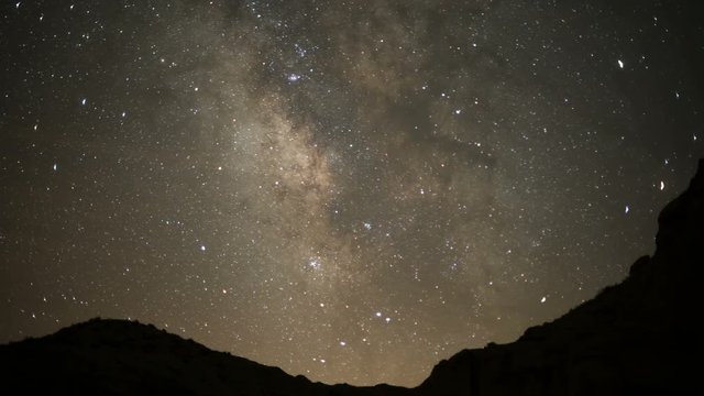 Milky Way Aquarids Meteor Shower Canyon 03 Time Lapse