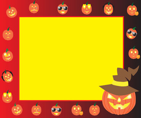 Поздравительная открытка для хэллоуина, тыква