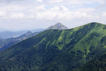 Fototapeta premium Big Rozsutec, the high Peak in Mountains Little Fatra in Slovakia