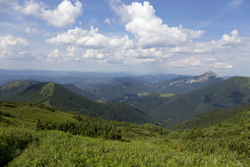 Fototapeta na wymiar Big Rozsutec, the high Peak in Mountains Little Fatra in Slovakia