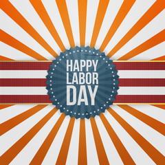 Happy Labor Day greeting Badge