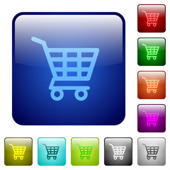 Color shopping cart square buttons