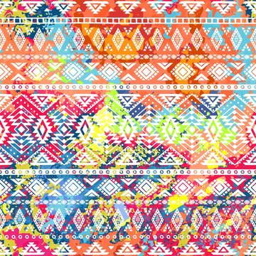 Bright ethnic pattern. Geometric striped background. Tribal moti